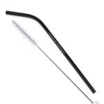 Bent Stainless Steel Straw - Black, Blue, and Rainbow