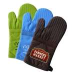 Oven Mitt with Silicone Stripes