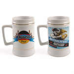 Beer Stein w/ Rectangle Handle w/ Gold Trim - Full Color