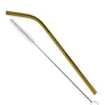 Bent Stainless Steel Straw - Gold and Rose Gold