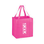 Awareness Pink Heavy Duty Non-Woven Grocery Tote Bag