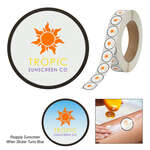 Sunburn Alert Circle Sticker