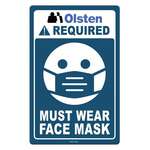Face Mask Required COVID-19 Coronavirus Prevention Custom Office Sign 5.5