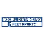 Social Distancing Floor Decals - Stock Art