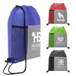 Metroplex NonWoven Drawstring Bag with 210D Pocket