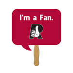 Square Thought Bubble Hand Fan - Full Color (1 Side)