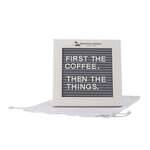 Cipher Wood Frame with Plastic Letter Board