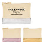 12 oz. Cotton Cosmetic Bag with Metallic Accent
