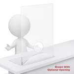 1/4" Thick Distancing Barrier with Acrylic Base