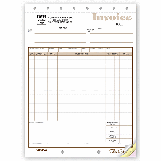 Furniture and Appliance Invoices