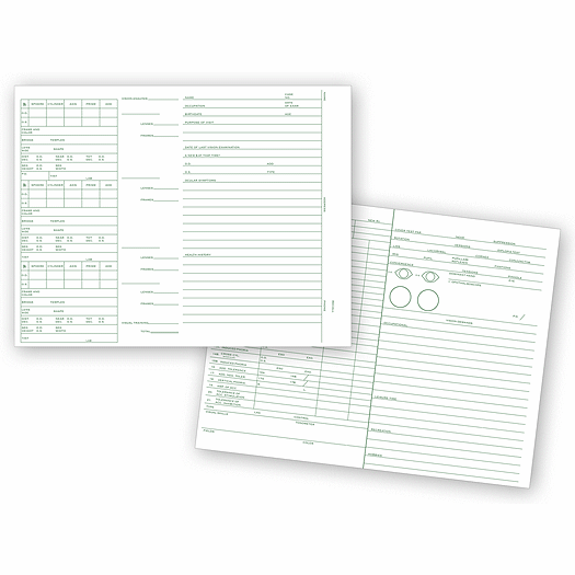 Optometry Vision Analysis Record