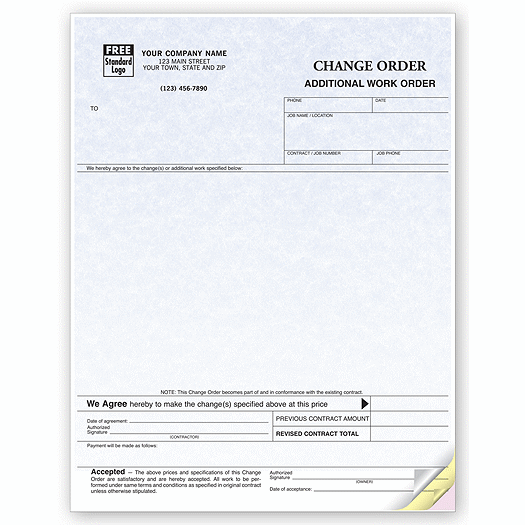 Change Orders, Laser, Parchment