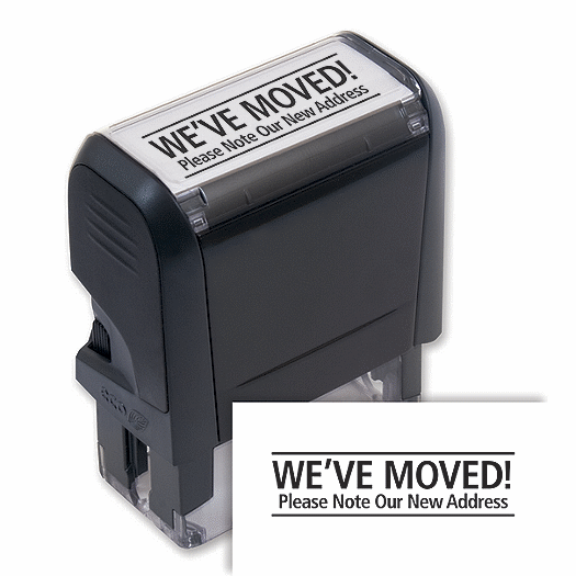 We've Moved! Stamp - Self-Inking