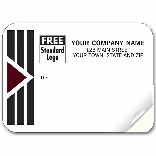 Park Avenue Mailing Labels, Padded, w/ Black/Burgundy