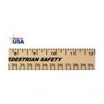 Clear Lacquer Wood Ruler (Eng.&Met. scale) - 12"