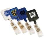 Square Retractable Badge Holder and Badge Reel