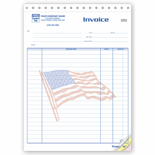 Job Invoices - Large Patriotic