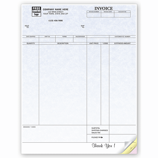Invoices, Laser, Parchment