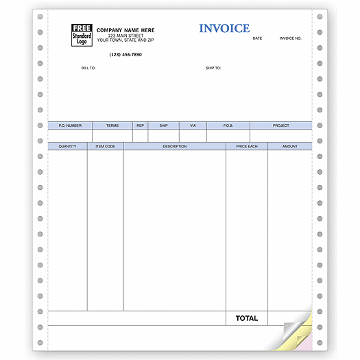 Product Invoices, Continuous, Classic