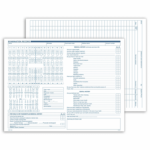 Dental Exam Record, Multi-Use