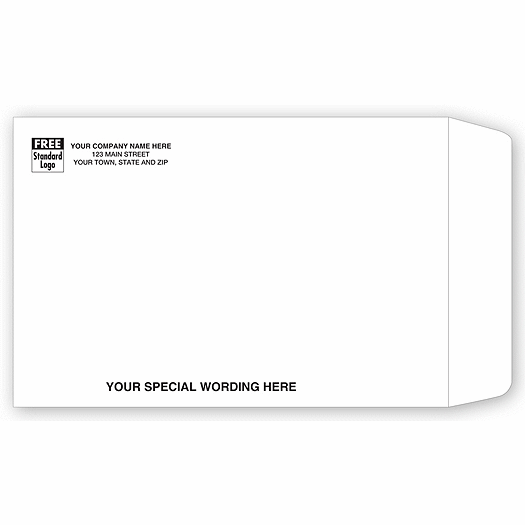 9 X 6 Open End Mailing Envelope, White