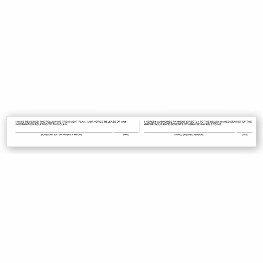 Simplified Claim Form Signature Release Labels