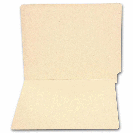 End Tab Full Cut Manila Folder, 14 pt, No Fastener