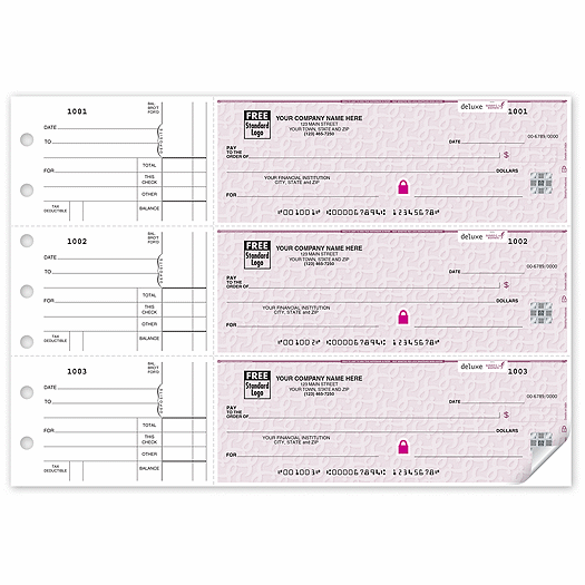 Deluxe High Security Susan G. Komen 3-On-A-Page Check