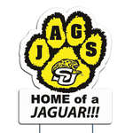 Paw with Nameplate Yard Sign 24
