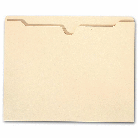 Top Tab Manila Pocket, 11 pt, 1 1/2  expansion