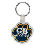 Paw Shape Soft Plastic Key Chain 1-3/4