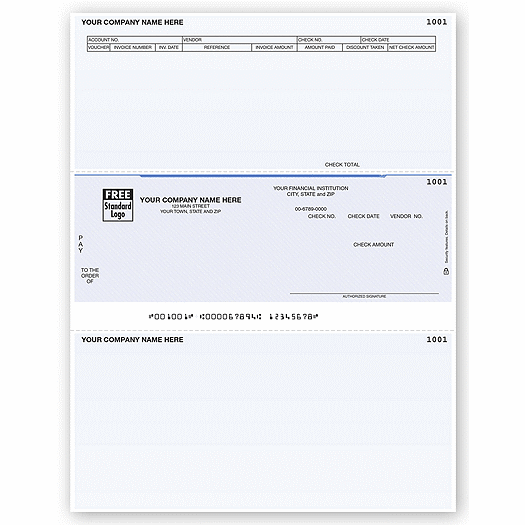 Laser Middle Accounts Payable Check