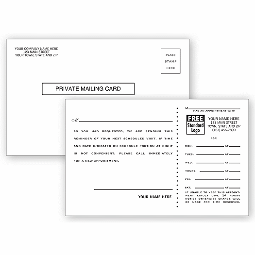 Medical Postcards, Appointment Reminder