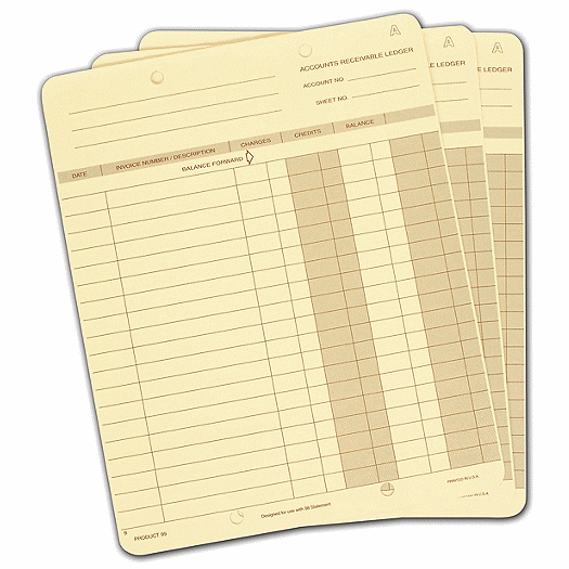 One-Write Ledger Cards
