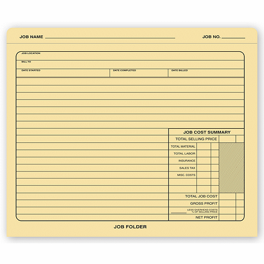 Manila Folder - Job Folder