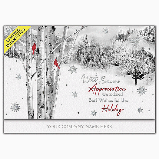 Perched on a Birch Holiday Cards