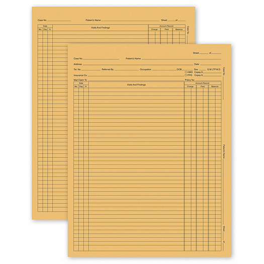 General Patient Exam Records, Letter Style
