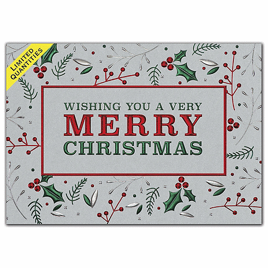 Holly Shine Christmas Cards