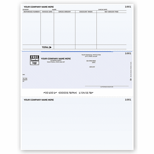 Laser Middle Accounts Payable Check