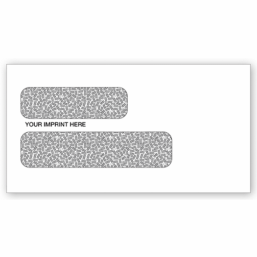 Double Window Envelope - 6 7/8 x 3 5/8 Confidential Envelope