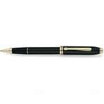 Cross Townsend Black Lacquer/23 Karat Gold Plated Selectip Rolling Ball Pen