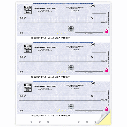Deluxe High Security 3/Pg Laser Check w/Holes