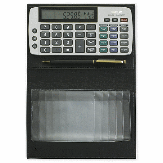 Large Cover Datexx Checkbook Calculator