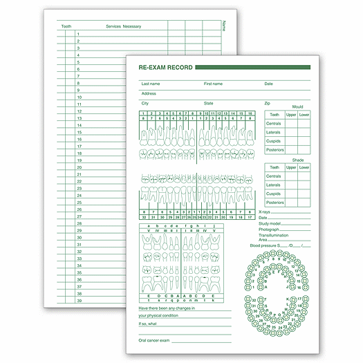 Dental Services Re Exam Records, Primary and Permanent Arch