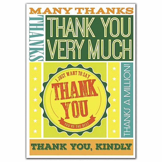 Thanks A Million Thank You Cards