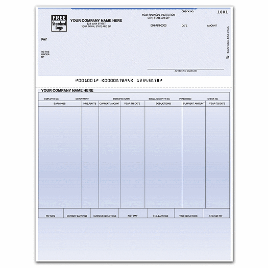 Laser Top Payroll Check 7.5 Voucher
