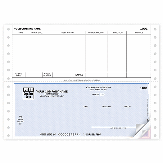 Continuous Bottom Accounts Payable Check