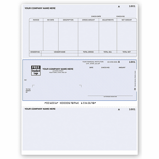 Laser Middle Accounts Payable Check