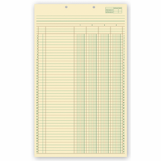 Columnar Pads, 4 Columns