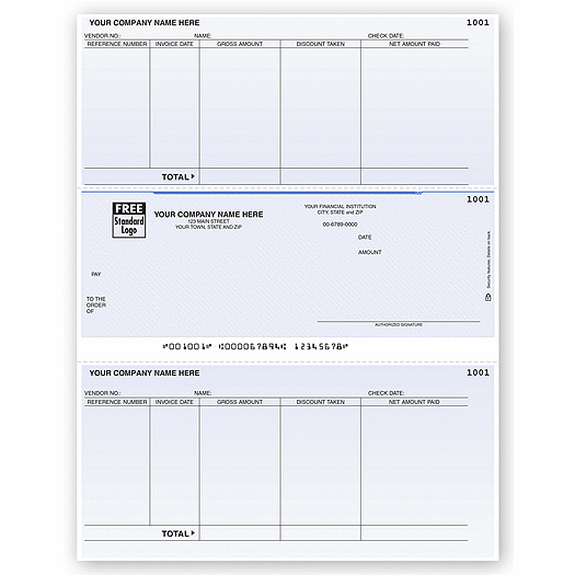 Laser Middle Accounts Payable Check